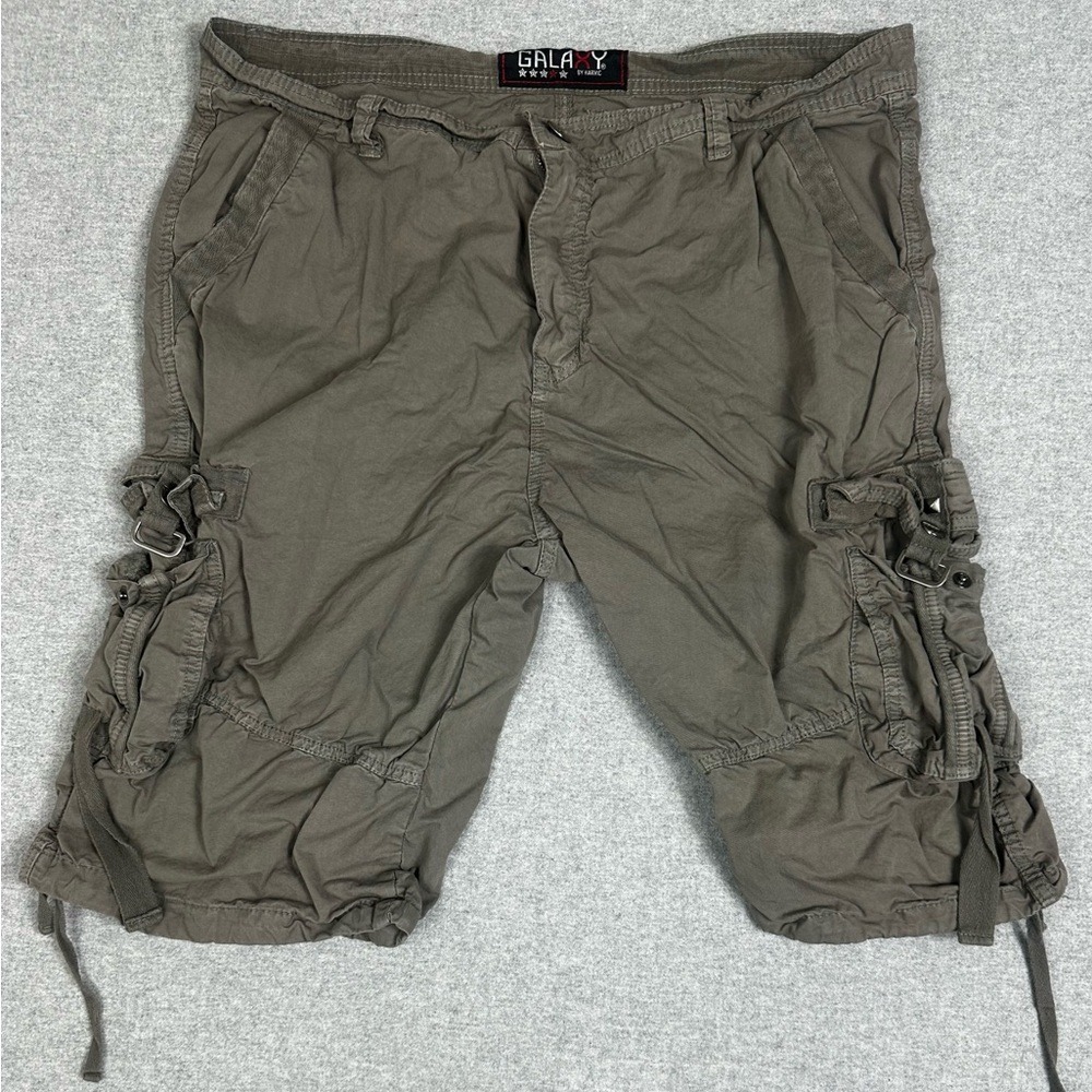 Galaxy‎ Harvic Cargo Shorts Mens 36 Utility Paratroup Buckle Strap Drawstring